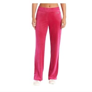 Juicy Couture Classic Velour Mid Rise Track Pant Pink Size XXL NWT